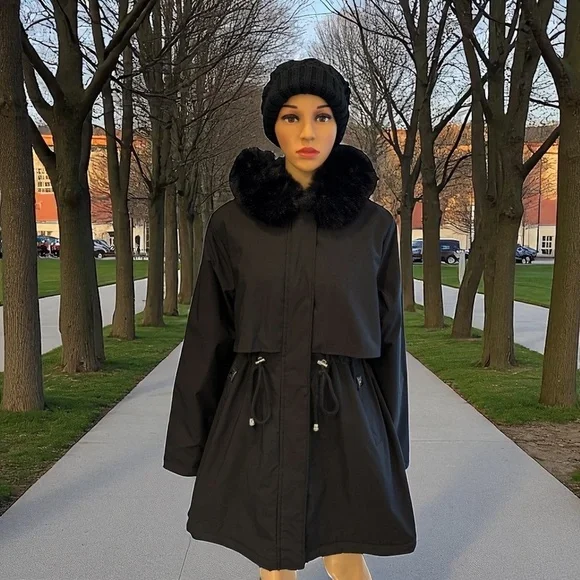 Women’s Hooded Mid-Length Jacket size XL - Picture 1 of 9